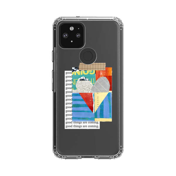Colorful Abstract Collage with Geometric Shapes Google Pixel 5 Case