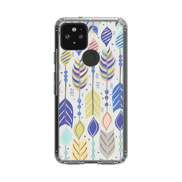 Colorful Feathers Pattern Pastel Google Pixel 5 Case