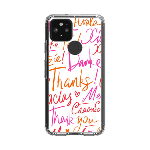 Colorful Thank You Multilingual Pattern Google Pixel 5 Case