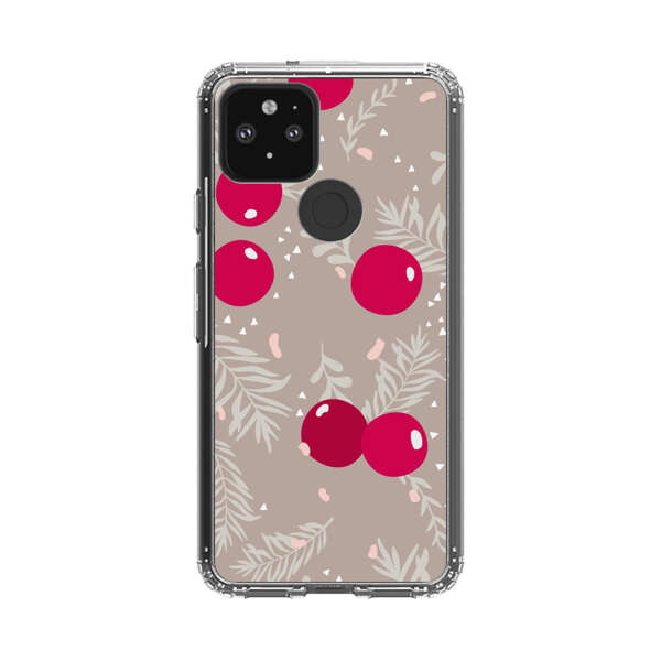 Cranberries and pine branches holiday pattern Google Pixel 5 Case