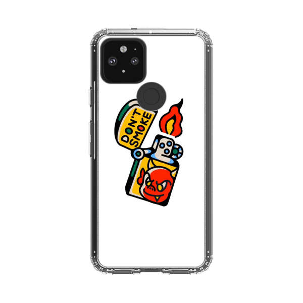 Don't Smoke Vintage Lighter with Devil Face Google Pixel 5 Case