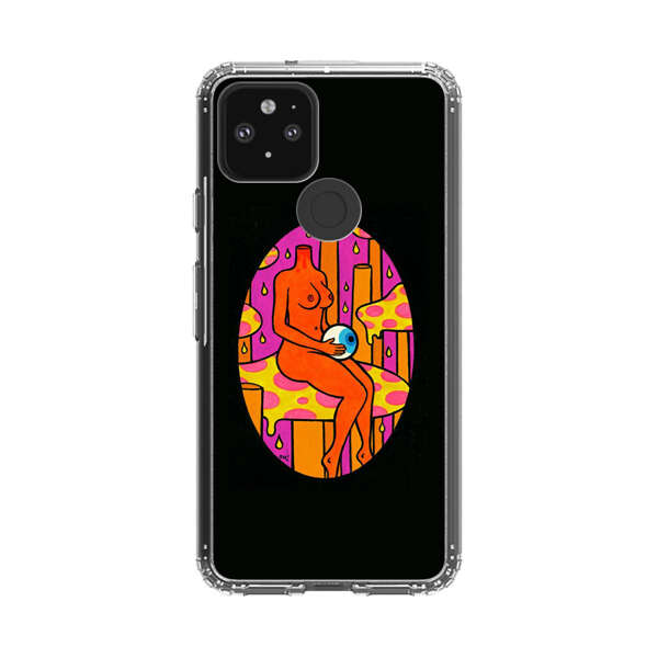 Faceless Nude Figure Holding Sphere Abstract Art Google Pixel 5 Case