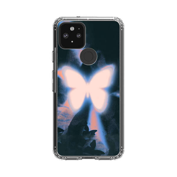 Glowing White Butterfly Google Pixel 5 Case