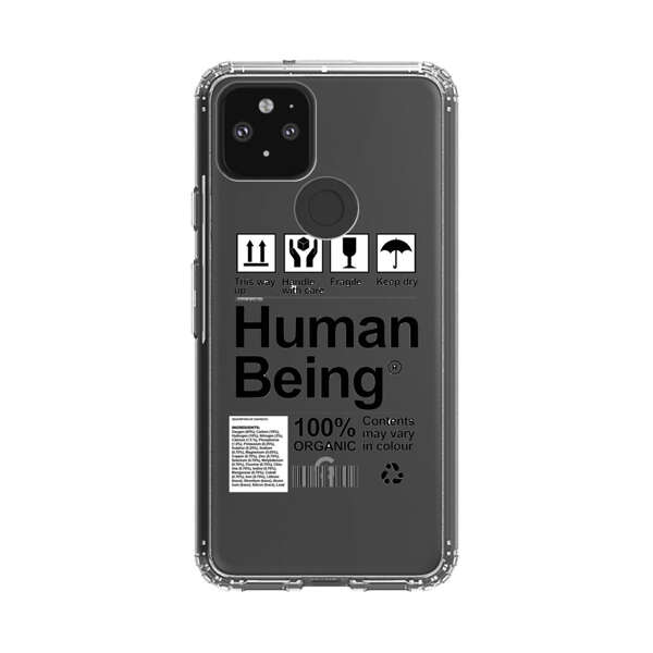 Human Being Fragile Label Design Google Pixel 5 Case