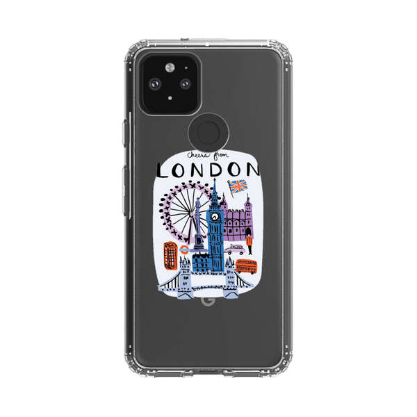 London Iconic Landmarks Illustration Google Pixel 5 Case