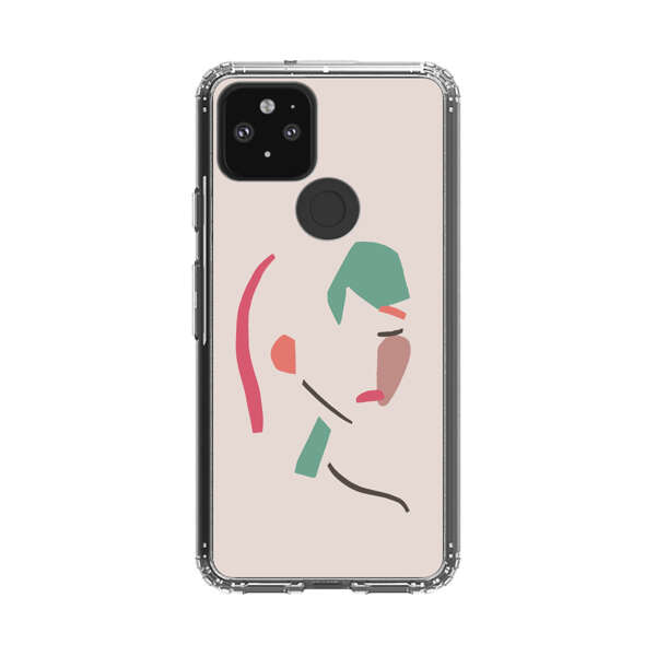 Minimalist Abstract Line Art Woman Face Google Pixel 5 Case