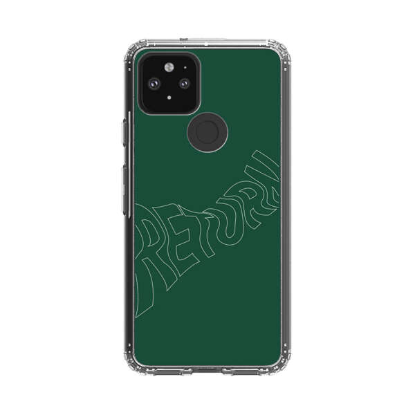 Minimalist Green Wavy Return Text Google Pixel 5 Case