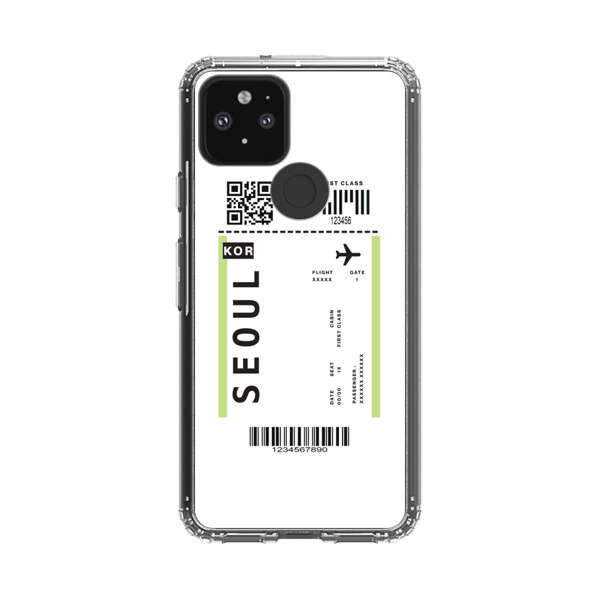 Minimalist Seoul Boarding Pass Google Pixel 5 Case
