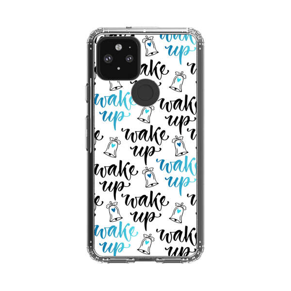 Motivational wake up call lettering pattern Google Pixel 5 Case