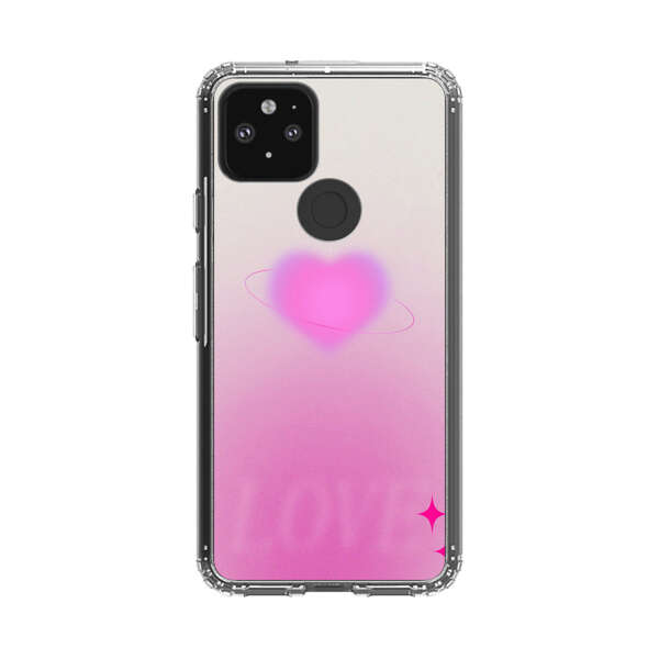 Pink Glowing Heart Love Sparkle Google Pixel 5 Case