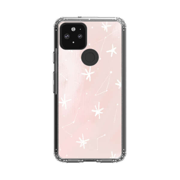 Pink Stars and Constellation Pattern Google Pixel 5 Case