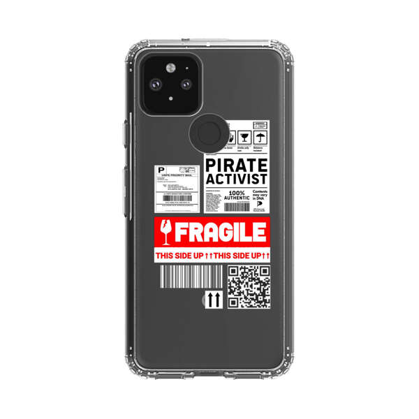 Pirate Activist Fragile Shipping Label Google Pixel 5 Case