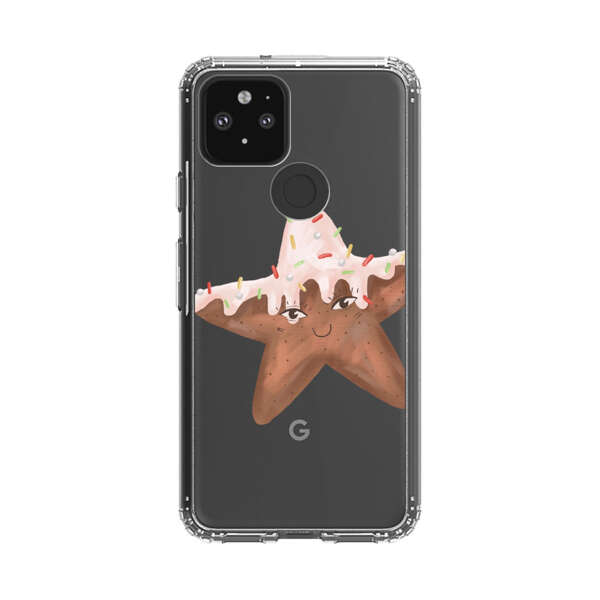 Smiling Gingerbread Star Cookie Google Pixel 5 Case