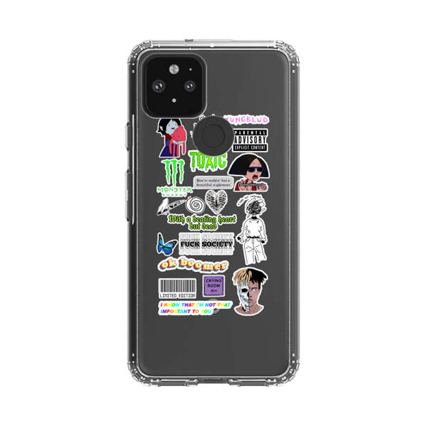 Sticker Collage Edgy Expressive Pop Culture Google Pixel 5 Case