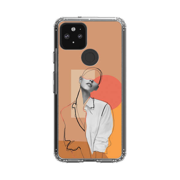 Stylish Abstract Portrait Art Google Pixel 5 Case