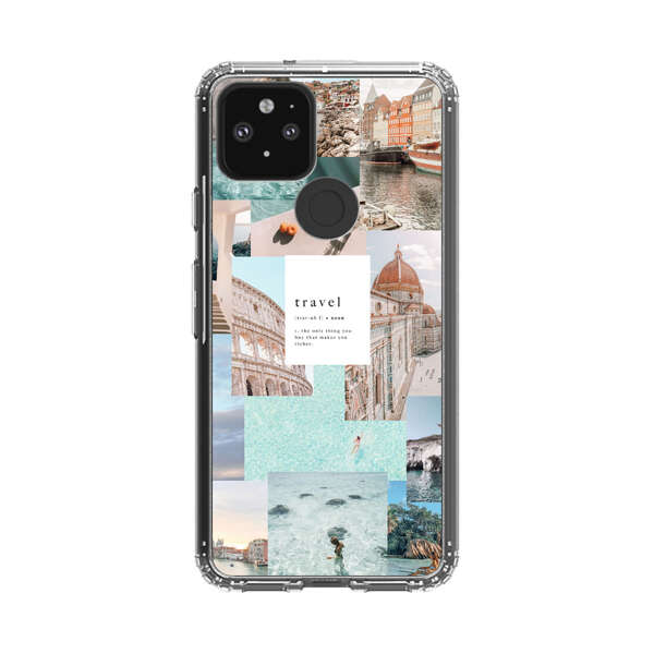 Travel Scenic Collage with Landmarks and Coastline Google Pixel 5 Case