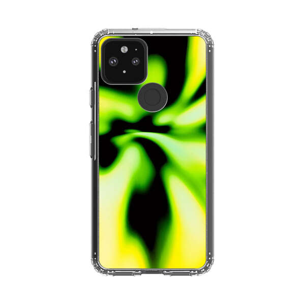 Vibrant Abstract Green and Yellow Swirl Google Pixel 5 Case