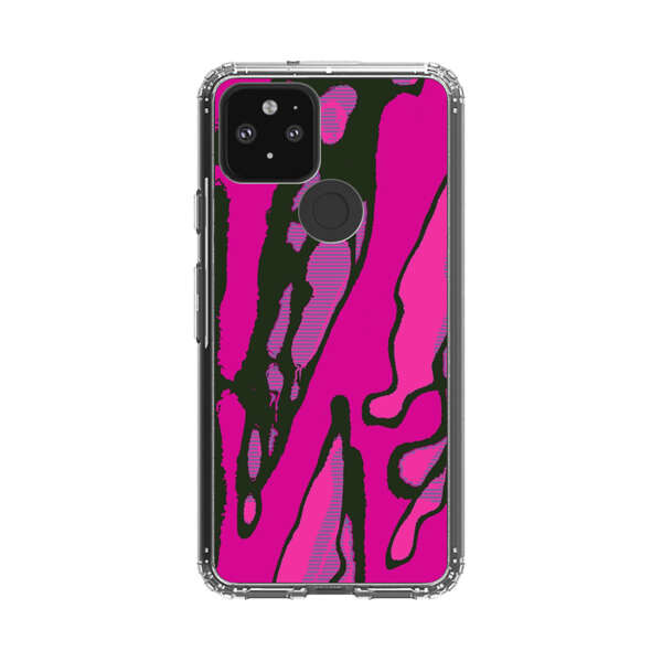 Vibrant Abstract Magenta Black Pattern Google Pixel 5 Case