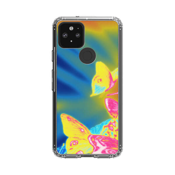 Vibrant Colorful Neon Butterflies Abstract Google Pixel 5 Case