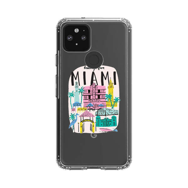 Vibrant Miami Cityscape Illustration Google Pixel 5 Case