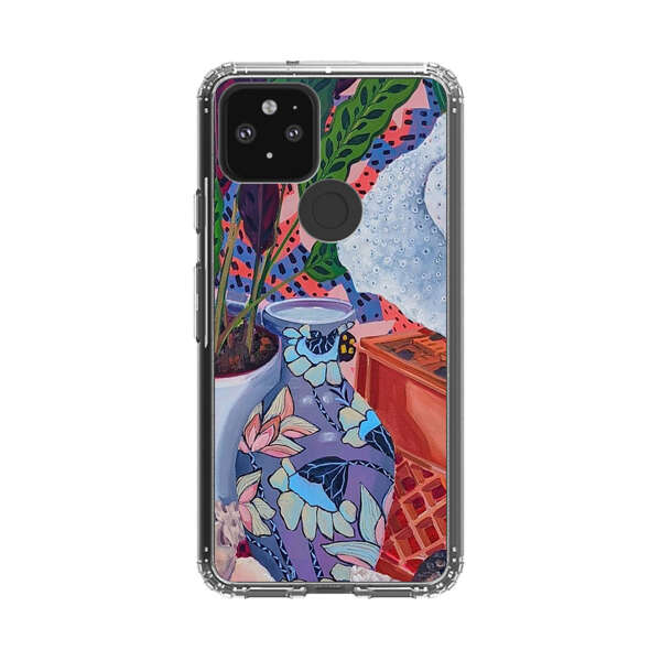 Vibrant Still Life with Plants and Vase Google Pixel 5 Case