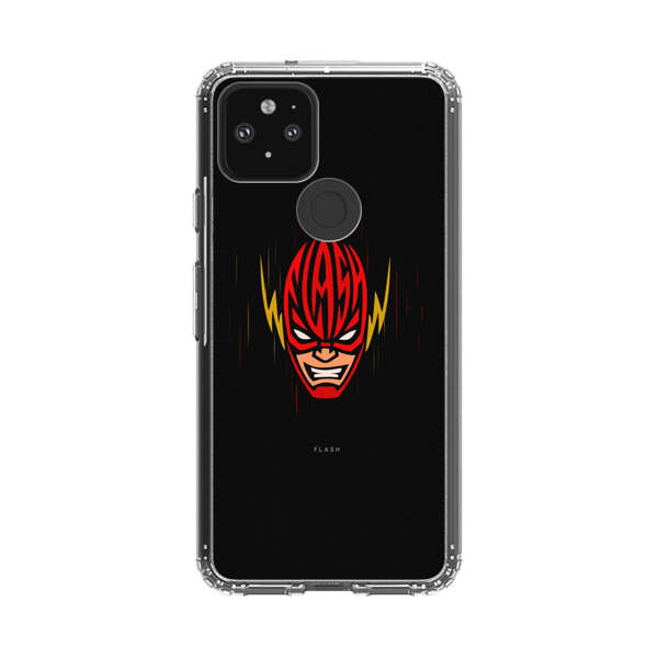 Vibrant Superhero Face with Lightning Bolts Google Pixel 5 Case