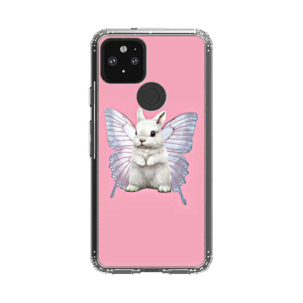 White Bunny with Butterfly Wings Google Pixel 5 Case