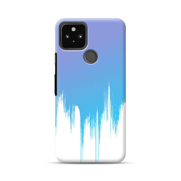 Abstract Blue and Purple Dripping Paint Google Pixel 5 Hard Case