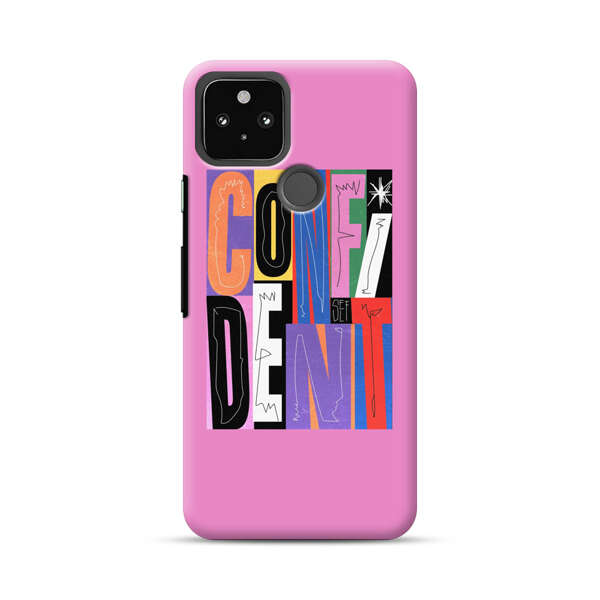 Confident Bold Colorful Typography Google Pixel 5 Hard Case