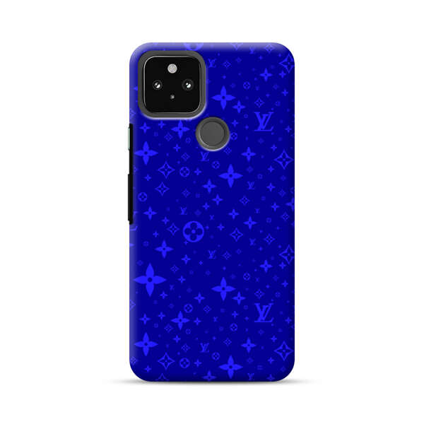 Luxury Blue Designer Pattern Google Pixel 5 Hard Case