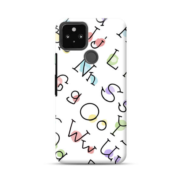 Playful Alphabet Pattern with Colorful Letters Google Pixel 5 Hard Case