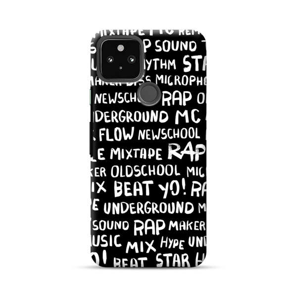 Rap Hip Hop Words Collage Google Pixel 5 Hard Case