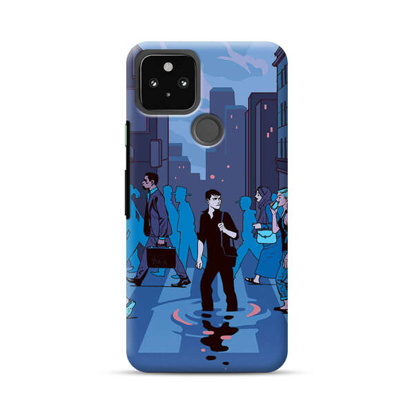 Urban Lonely Person Crosswalk Google Pixel 5 Hard Case