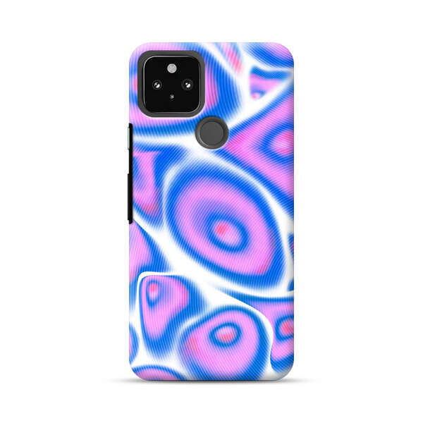 Vibrant Abstract Pink and Blue Swirl Pattern Google Pixel 5 Hard Case