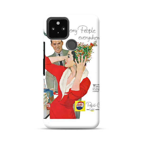 Vintage Pepsi-Cola Holiday Advertisement Google Pixel 5 Hard Case