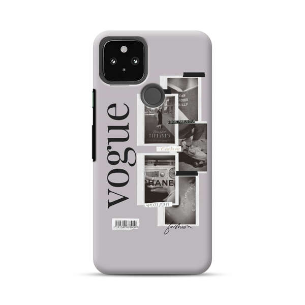 Vogue Fashion Collage Minimalist Google Pixel 5 Hard Case