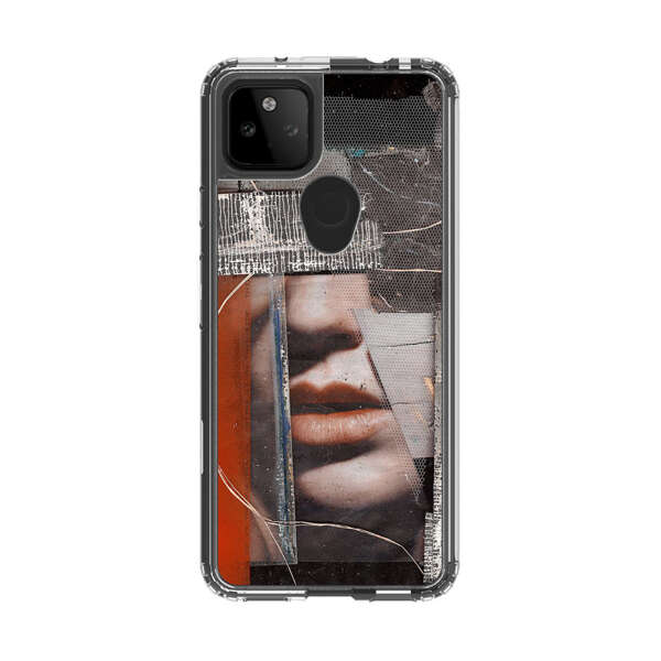 Abstract Collage Close Up Face Google Pixel 5a 5G Case