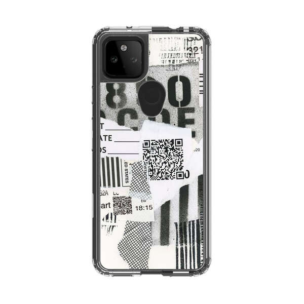 Abstract Collage Torn Paper Barcodes Google Pixel 5a 5G Case