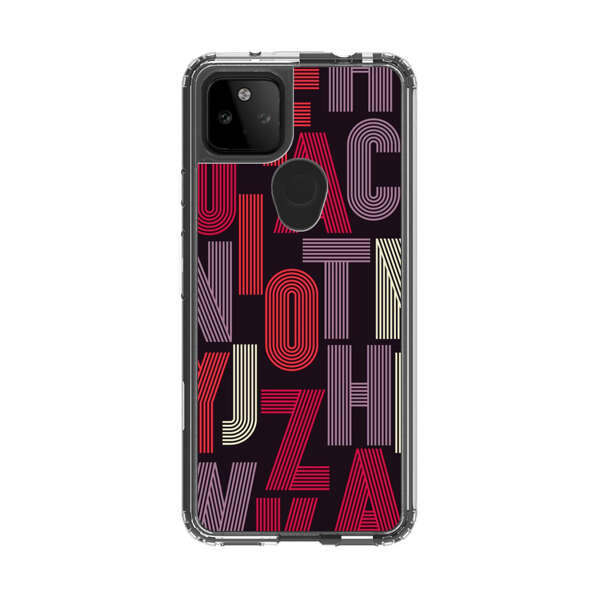 Abstract Letters Pattern Google Pixel 5a 5G Case