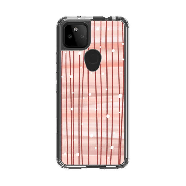 Abstract Vertical Lines Pink Pattern Google Pixel 5a 5G Case