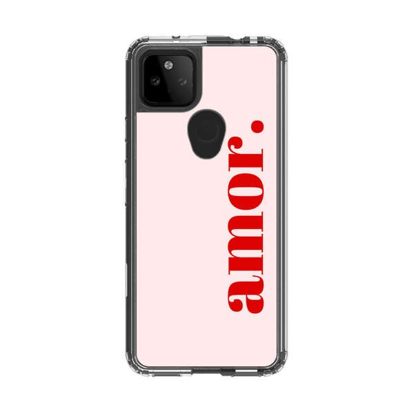 Amor Love Bold Red Text Google Pixel 5a 5G Case