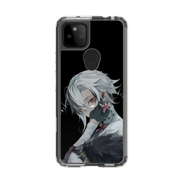 Anime Character with Silver Hair and Dark Feathers Google Pixel 5a 5G Case
