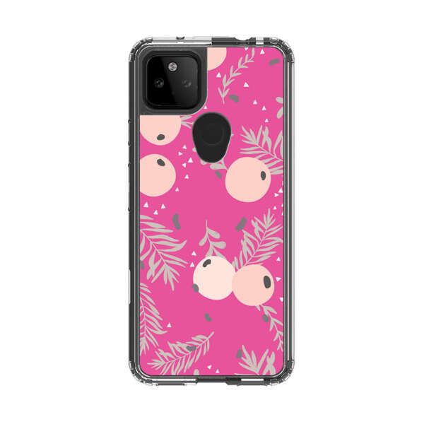 Berries Floral Pattern Pink Background Google Pixel 5a 5G Case