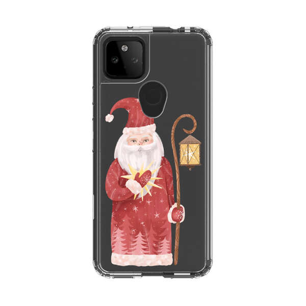 Charming Santa Claus Holding Glowing Heart and Lantern Google Pixel 5a 5G Case
