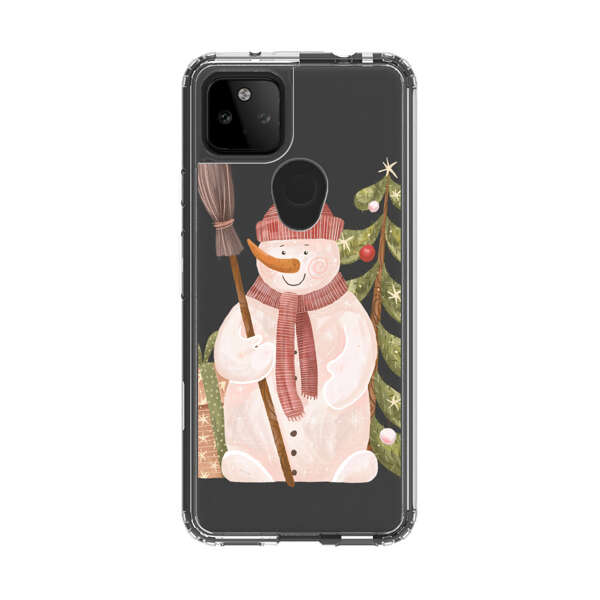 Charming Winter Snowman Illustration Google Pixel 5a 5G Case