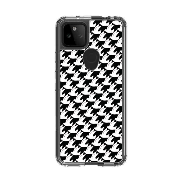 Classic Black and White Houndstooth Pattern Google Pixel 5a 5G Case