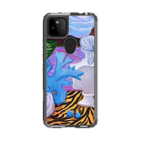 Classical Statues and Tropical Plants by the Ocean Google Pixel 5a 5G Case
