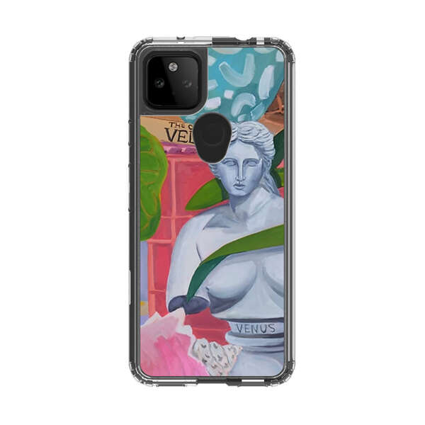 Classical Venus Bust with Green Leaves and Vibrant Vases Google Pixel 5a 5G Case