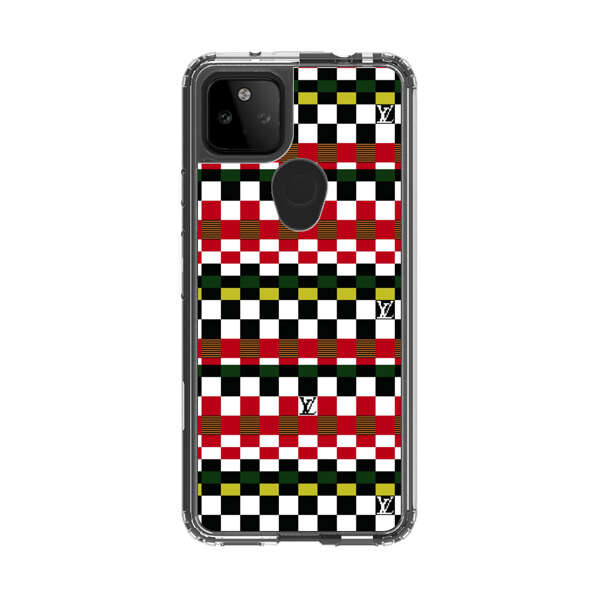 Colorful Checkerboard Stripes Pattern Google Pixel 5a 5G Case