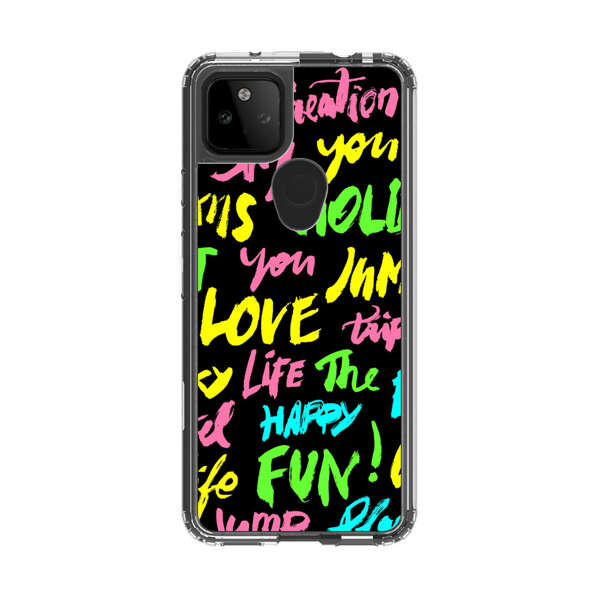 Colorful Positive Motivational Words Pattern Google Pixel 5a 5G Case